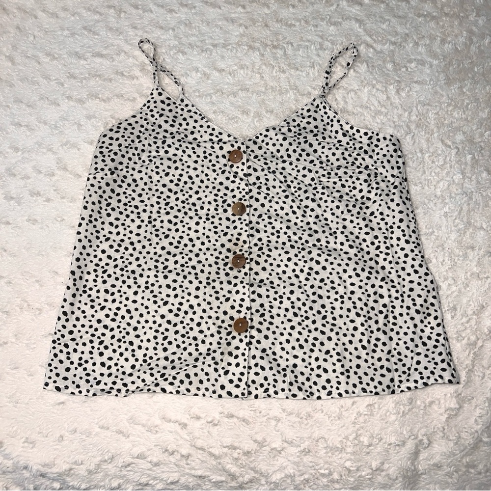 Women’s linen tank with wooden buttons (ASOS NWT)
